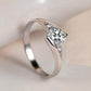 Elegant Silver Bridal Diamond Ring - the jewellery house