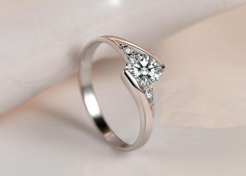 Elegant Silver Bridal Diamond Ring - the jewellery house