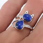 Cute Cat Zircon Sterling Silver Rings - the jewellery house