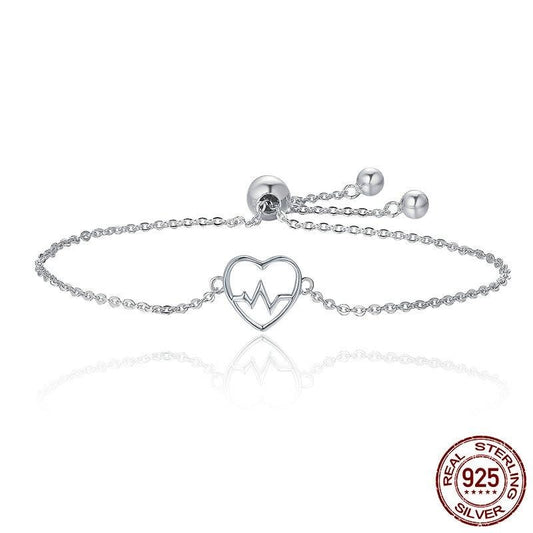 Heartbeat Bracelet Sterling Silver - The Jewellery House