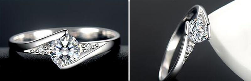 Elegant Silver Bridal Diamond Ring - the jewellery house