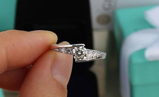 Elegant Silver Bridal Diamond Ring - the jewellery house