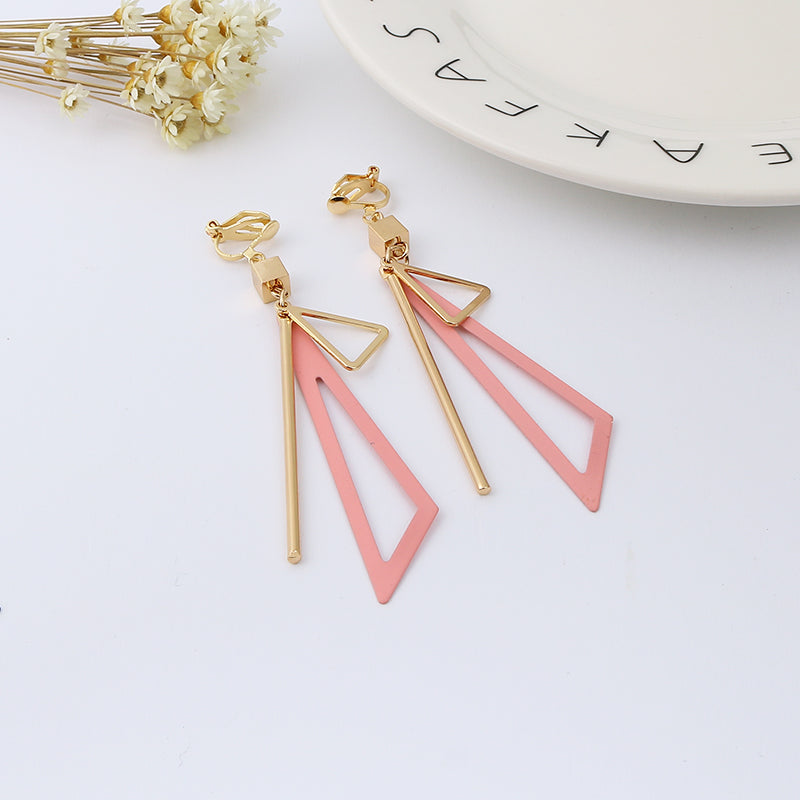 Fashion Triangle Ear Clip Earrings Without Piercing  -The Jewellery House