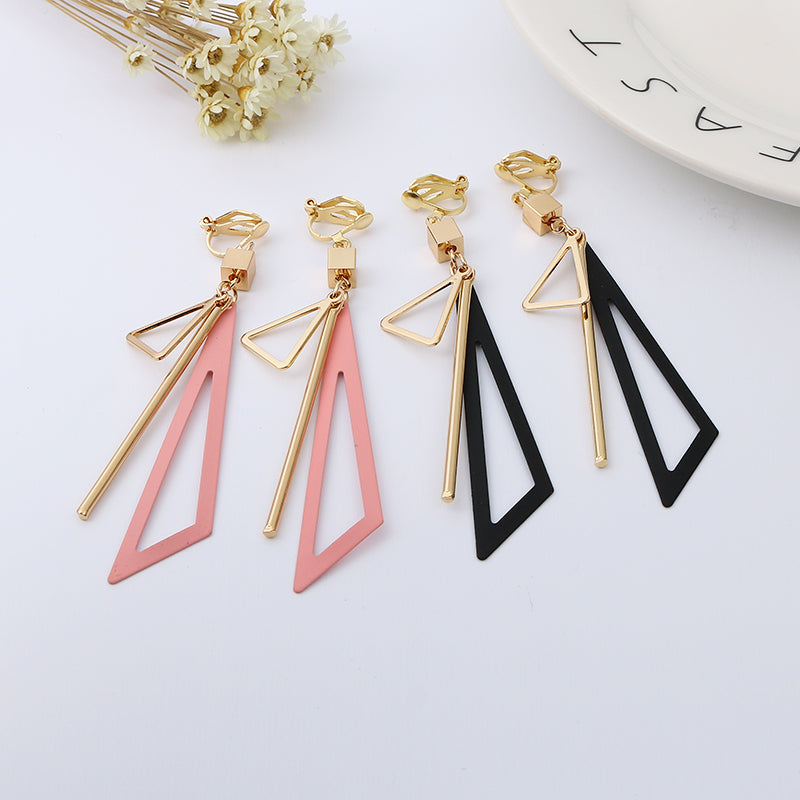 Fashion Triangle Ear Clip Earrings Without Piercing  -The Jewellery House