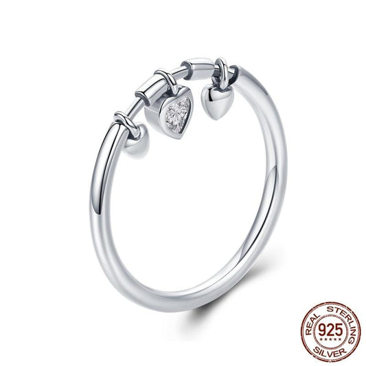 Silver Love Heart Ring - The Jewellery House