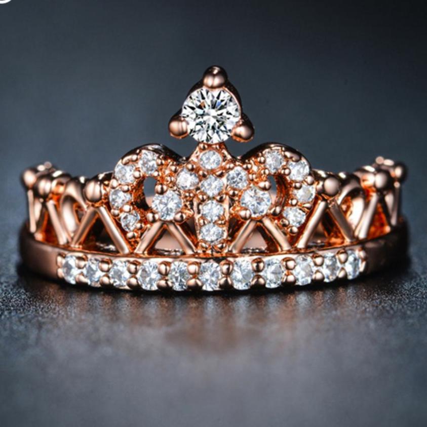 Zircon Rose Gold Fashion Luxury Wedding Rings - The Jewellery House