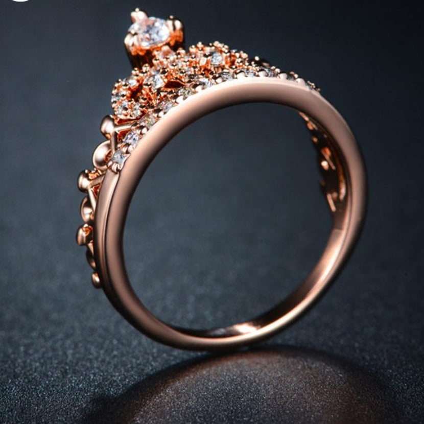 Zircon Rose Gold Fashion Luxury Wedding Rings - The Jewellery House