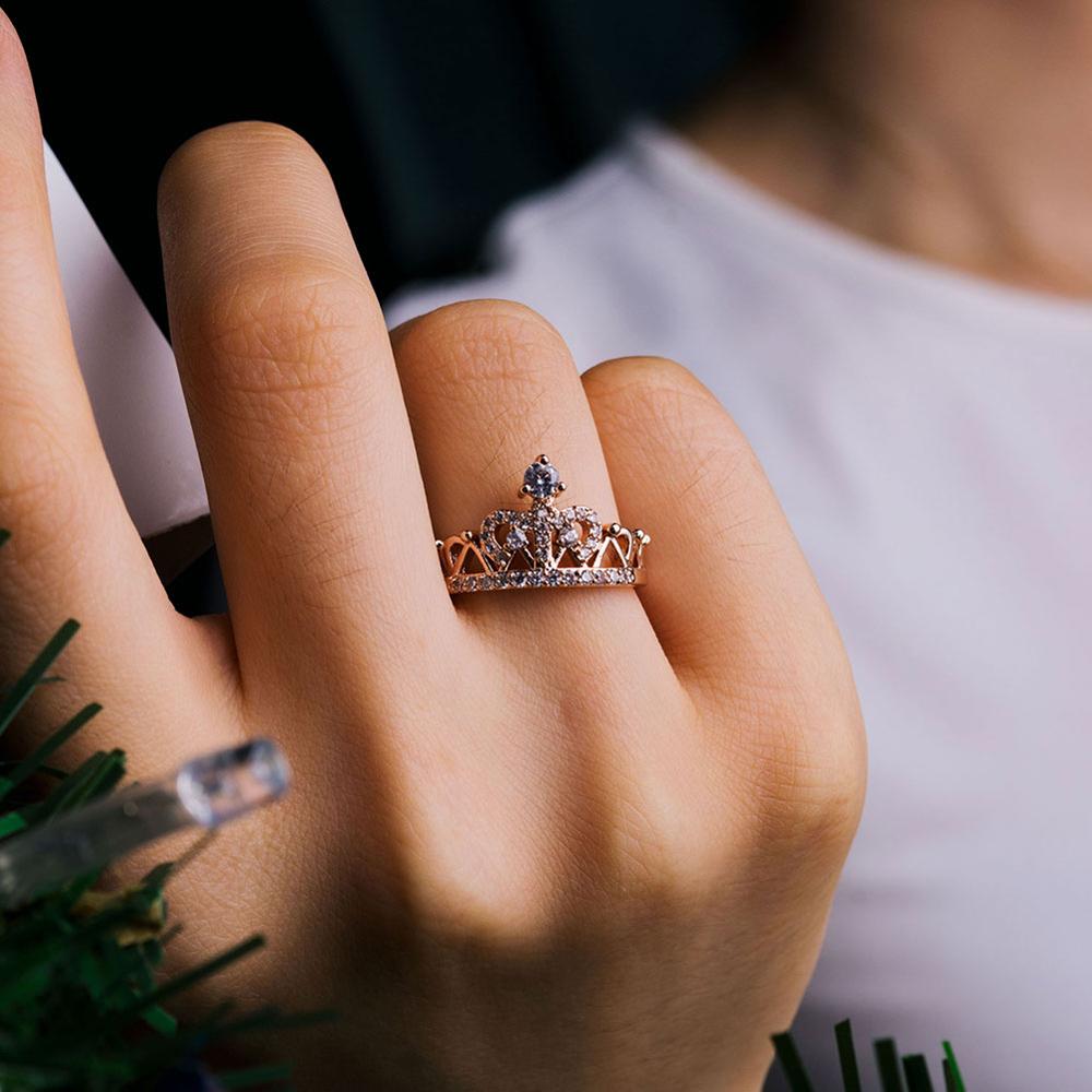 Zircon Rose Gold Fashion Luxury Wedding Rings - The Jewellery House