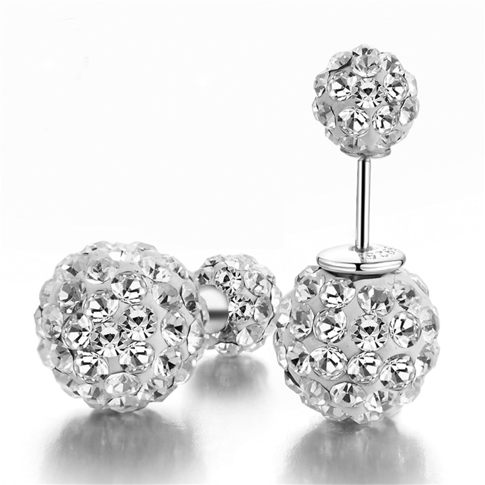 silver  Shambhala luxury zirconia Fashion stud earrings - The Jewellery House