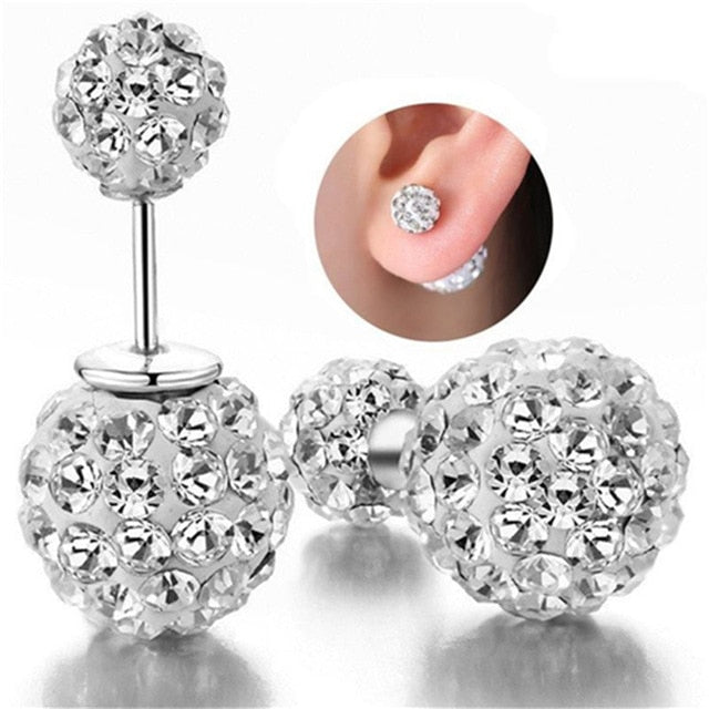 silver  Shambhala luxury zirconia Fashion stud earrings - The Jewellery House