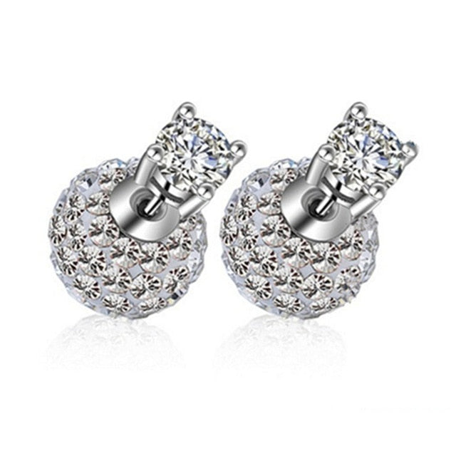 silver  Shambhala luxury zirconia Fashion stud earrings - The Jewellery House