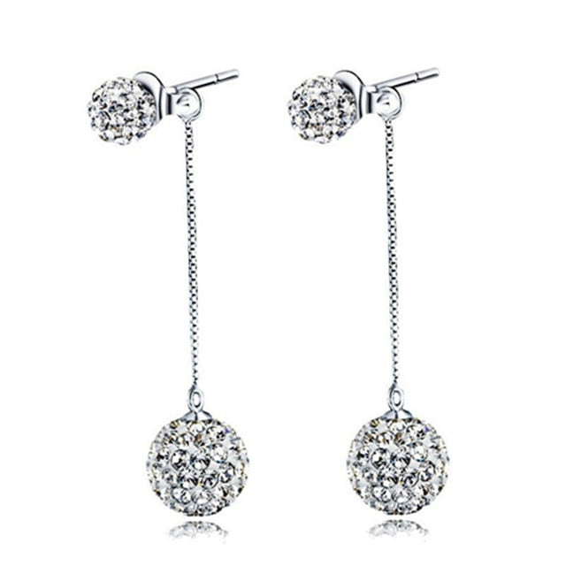 silver  Shambhala luxury zirconia Fashion stud earrings - The Jewellery House