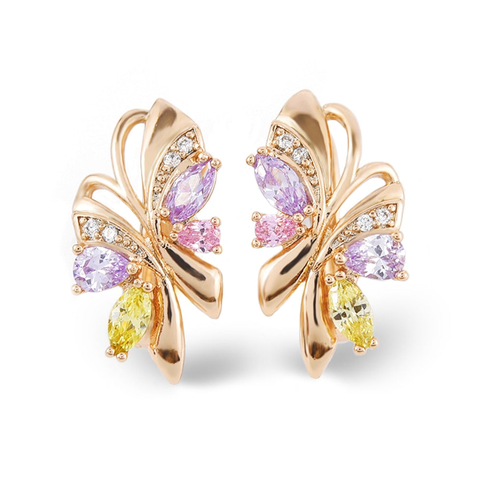 Zircon Cute Crystal Art Earring - the jewellery house