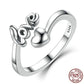 Open Sterling Silver Love Heart Ring - The Jewellery House