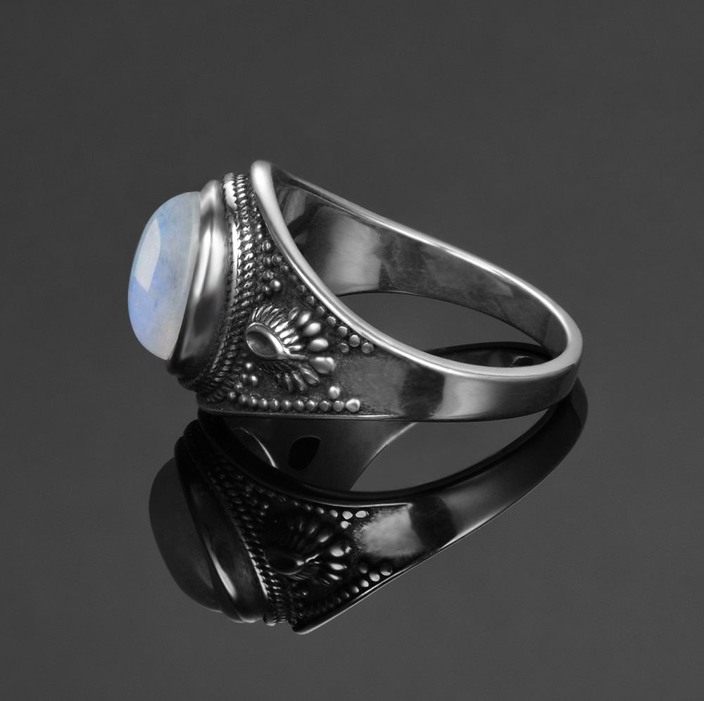 Moonstone Silver Rings Jewelry  - the jewellery house