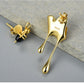 Silver Bee and Dripping Honey Stud Handmade Jewelry Earrings - The Jewellery House
