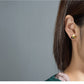 Silver Bee and Dripping Honey Stud Handmade Jewelry Earrings - The Jewellery House
