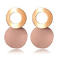 Shell Fluff Dangle Drop Korean Gold Earrings - The Jewellery House