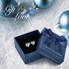 Swarovski Crystal Heart Angel Wings Stud Earrings - THE JEWELLERYY HOUSE