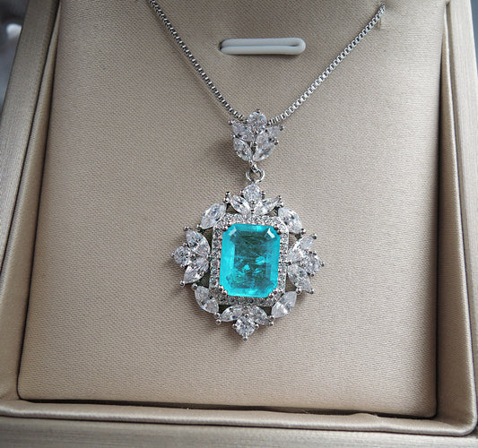 Silver Wedding Tourmaline Necklace Pendant - The Jewellery House