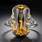 Silver  hollowed-out Carved Engagement Rings - The Jewellery House