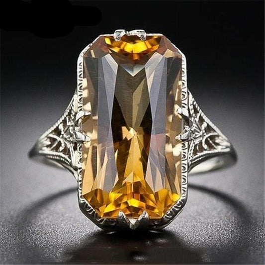 Silver hollowed-out Carved Engagement Rings - The Jewellery House