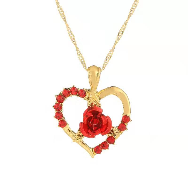 The Heart Rose Love Necklace - the jewellery house