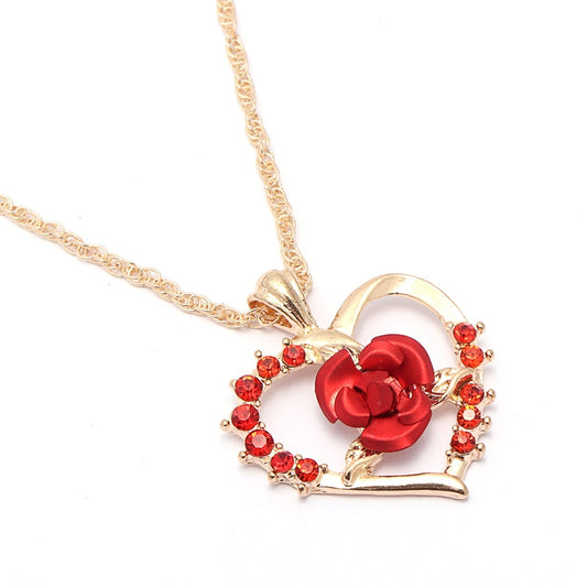 The Heart Rose Love Necklace - the jewellery house