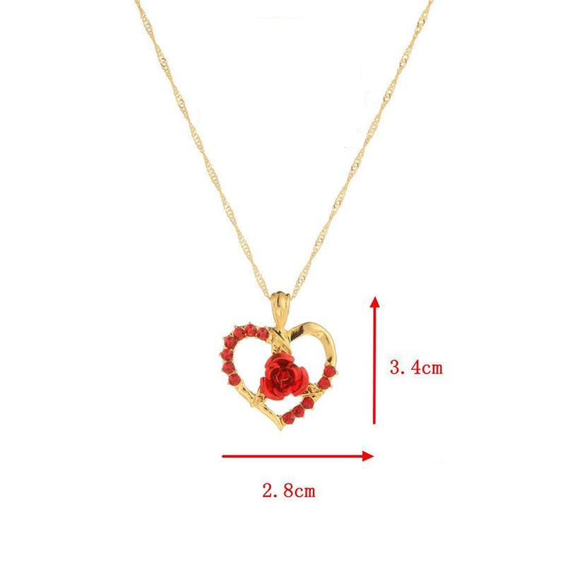 The Heart Rose Love Necklace - the jewellery house