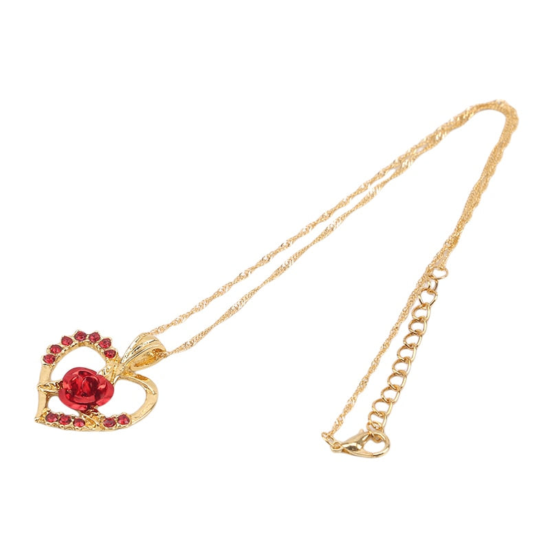 The Heart Rose Love Necklace - the jewellery house