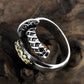 retro samurai sword dragon ring silver - The Jewellery House