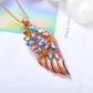Phoenix Feather Swarovski Crystals Necklace - the jewellery house