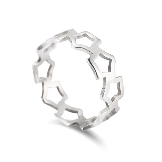 Heart  Plated Stainless Steel Love Ring - The Jewellery House