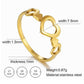 Heart  Plated Stainless Steel Love Ring