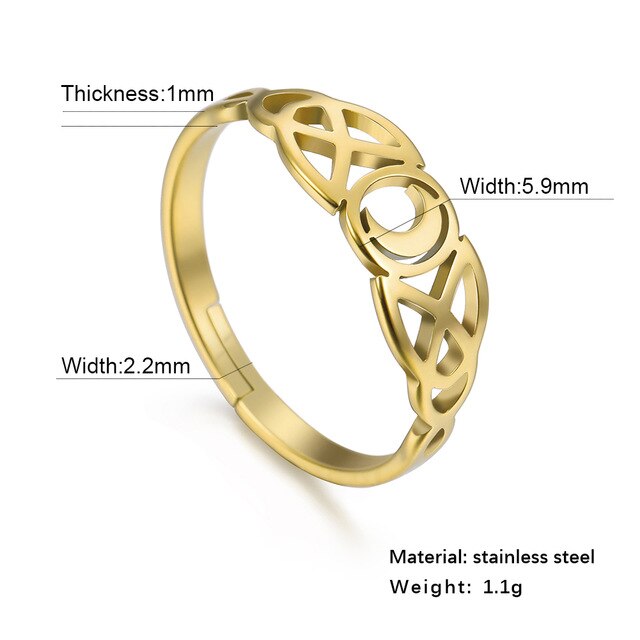 Heart  Plated Stainless Steel Love Ring - The Jewellery House