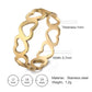 Heart  Plated Stainless Steel Love Ring - The Jewellery House