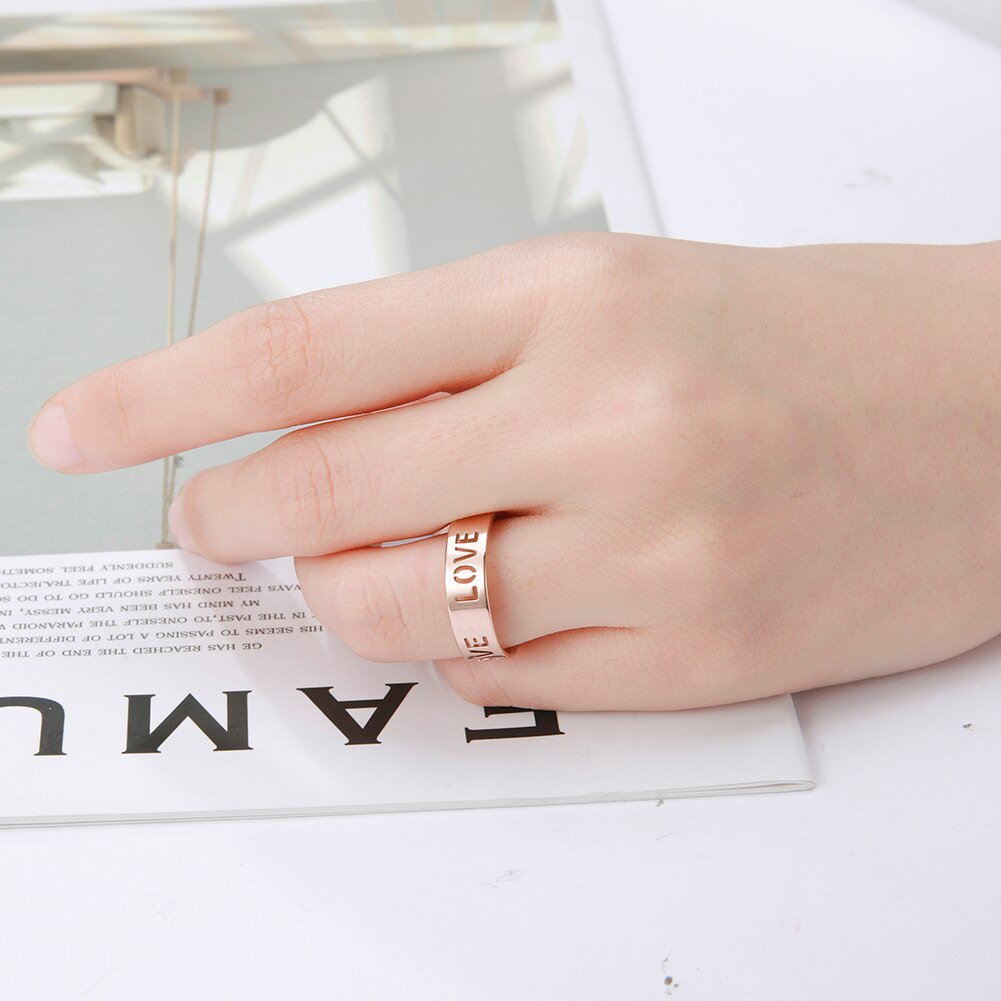 Heart  Plated Stainless Steel Love Ring - The Jewellery House