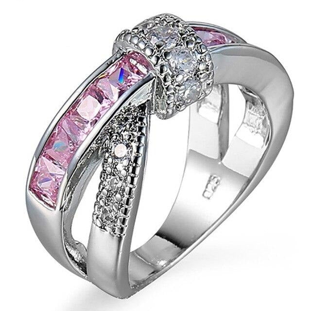 Silver Bowknot CZ Stone Ring - the jewellery house