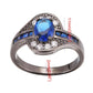 Royal Blue Crystal CZ Wedding Rings - The Jewellery House