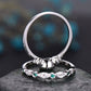 The 2 pcs Crystal Silver Bridal Ring Set - the jewellery house