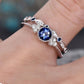 The 2 pcs Crystal Silver Bridal Ring Set - the jewellery house