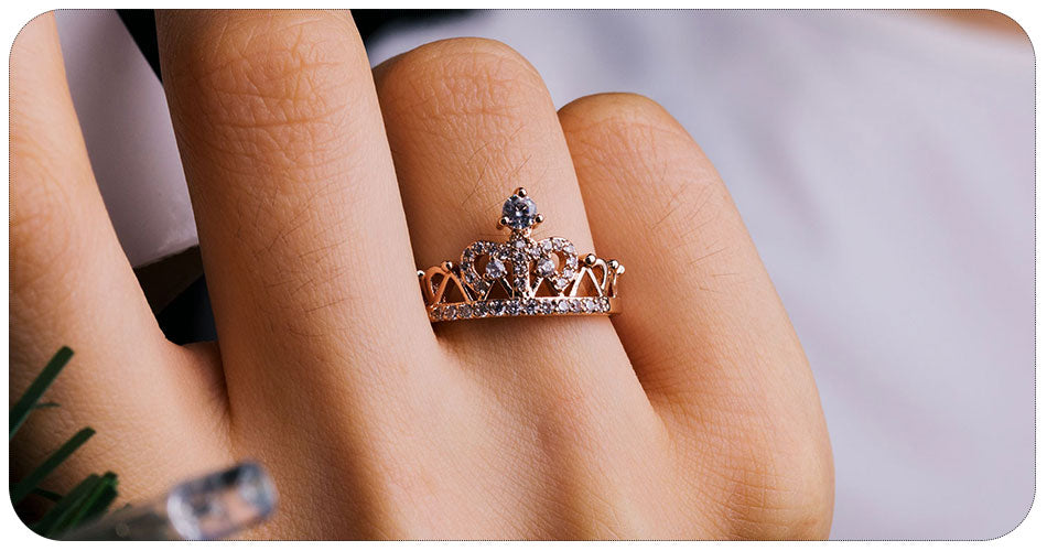 Zircon Rose Gold Fashion Luxury Wedding Rings - The Jewellery House