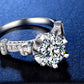 1 Carat Lab Diamond Crown Rings Silver - The Jewellery House