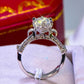 1 Carat Lab Diamond Crown Rings Silver - The Jewellery House