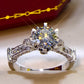 1 Carat Lab Diamond Crown Rings Silver - The Jewellery House