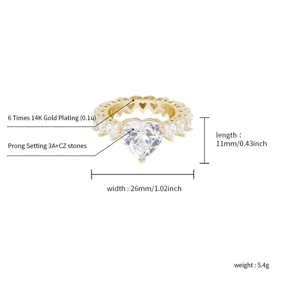 The Special Heart Cubic Zirconia Ring - the jewellery house