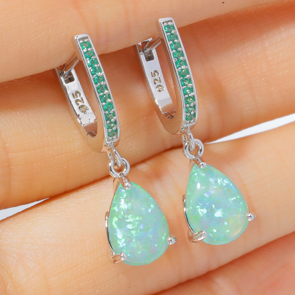 Water Drop Opal Cute Earrings Dangle - The Jewellery House