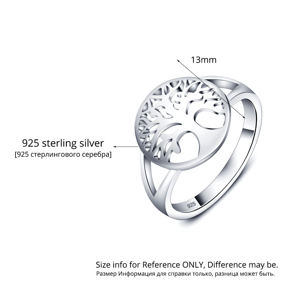 Sterling Silver 925 Tree of Life Ring - the jewellery house