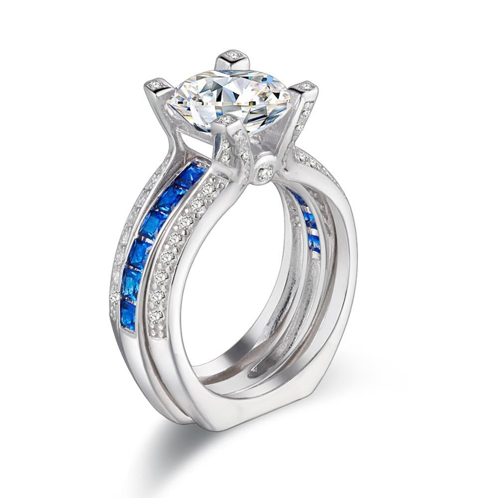 Blue River Ring Bridal Sets - the jewellery house