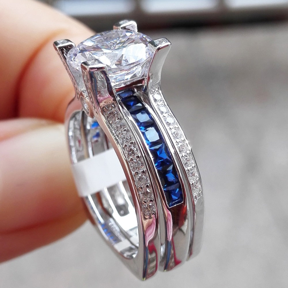 Blue River Ring Bridal Sets - the jewellery house